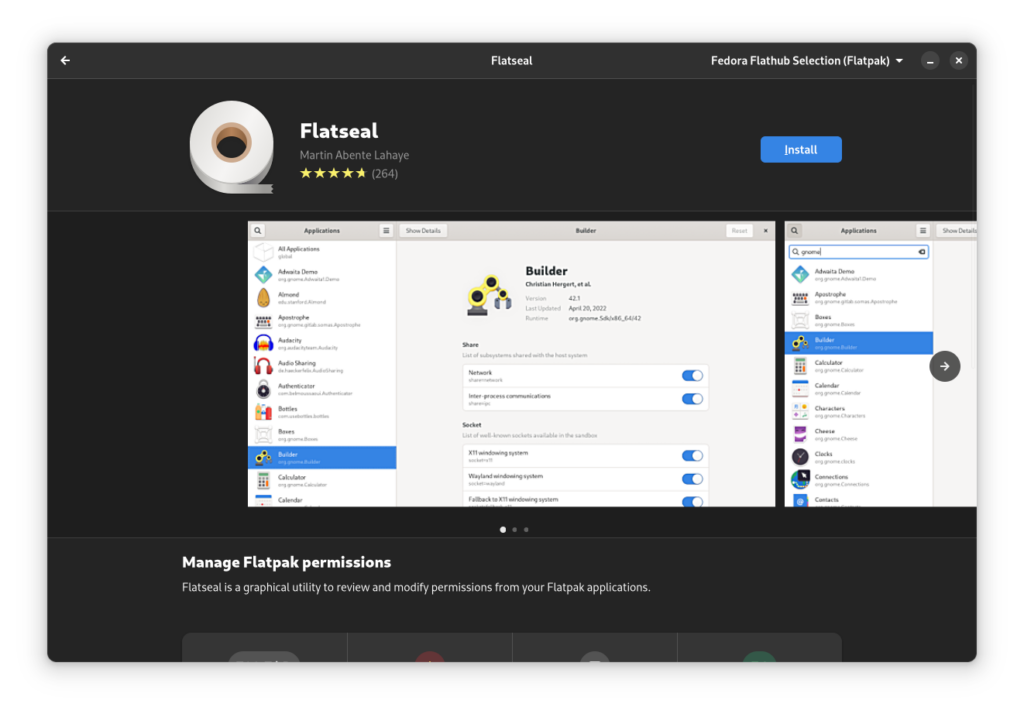 Изменить права для Flatpak приложения